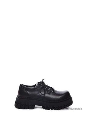 Dolls Kill Teen Craft Oxford Shoes Vegan Leather Chunky Platform Lace-Up